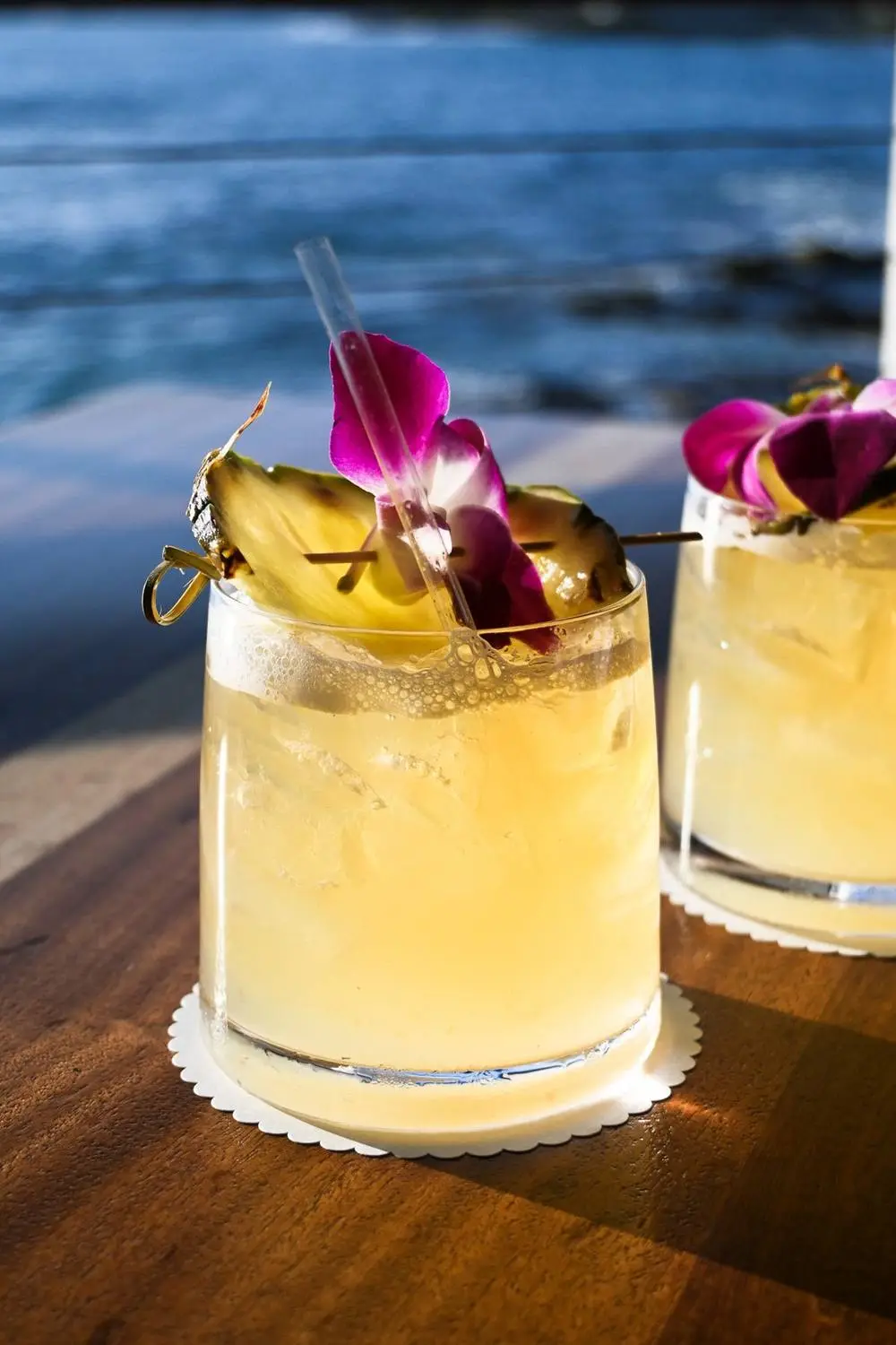 A Lava Flow and a Mai Tai on the rail at hBAR
