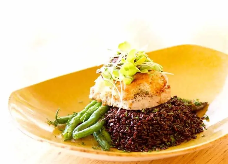 Fresh island fish with charred broccolini