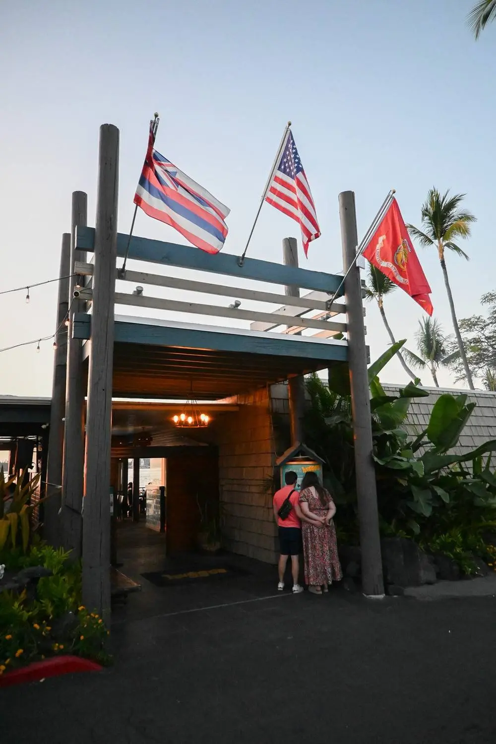 Evening at Huggo's in Kailua-Kona