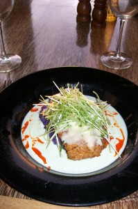 Opay with molokai sweet potatoes and lime buerre blanc