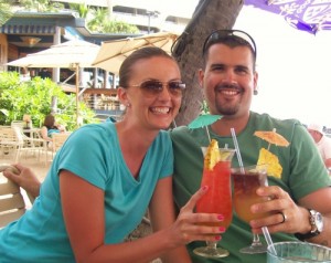 aimee and jer sunset cocktails.huggos rocks (500x398) (500x398)