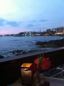 dinner at huggos. city lights