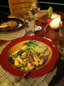 gnocchi.bok choy dinner.huggos. 1.14.12