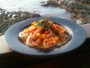 huggo's shrimp dish